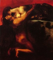 Tableau « Le baiser du sphinx » de Franz von Stuck