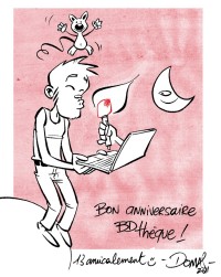 Une illustration réalisée par l'auteur Domas, pour les 10 ans du site